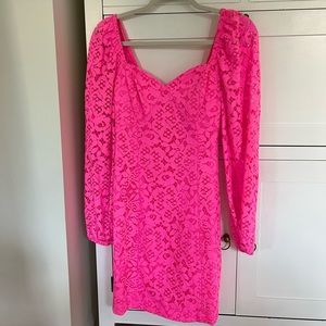 Lily Pulitzer Pink Lace Julian Dress Size 00 (can fit a S/XS)